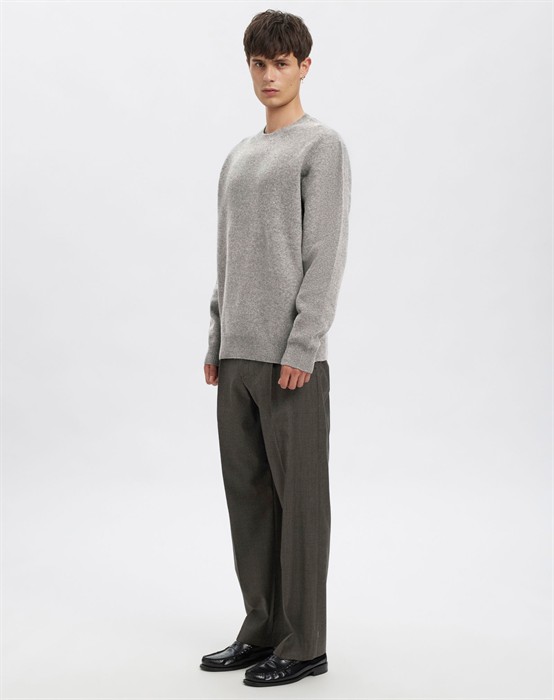 ANRRagi Knit Wool Crew Neck Strik